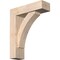 Ekena Millwork Thorton Block Smooth Bracket w/ Offset Brace, Douglas Fir, 5 1/2"W x 18"D x 22"H BKT0604X18X22THR05SDF - alternate 1